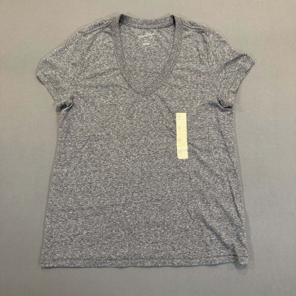 Universal Thread V-Neck T-Shirt Size M Gray Heather Short Sleeve